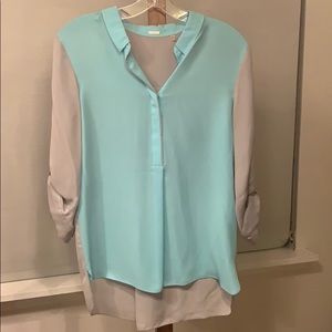 Two-toned Elie Tahari silk blouse
